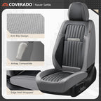 Coverado Car Seat Covers Front Seats, Seat Covers for Cars, Car Seat Protector, 2-Pack Car Seat Cushion Nappa Leather, Waterp