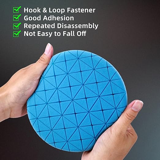 Buffing Polishing Pads and Wool Pad, 6Pcs 6.5 Inch Face for 6 Inch Backing Plate Compound Buffing Sponge Pads Cutting Polishing Pads Kit for Car Buffer Polisher, Polishing and Waxing