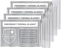 Swiss Safe 4 Pack Mylar Emergency Blankets for Survival - Compact & Insulated for Cold Weather - Designed for NASA, Outdoor, 