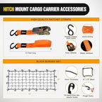 Nilight 84" x 39" x 6" Universal Roof Rack Cargo Basket Heavy-Duty 250LBS Capacity Rooftop Cargo Carrier with Cargo Net Ratchet Straps Luggage Holder for SUV Truck Vehicle