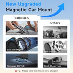 Magnetic Phone Holder for Car, MagSafe Car Mount with Dual Side Strong Magnets,Ultrathin Adjustable Cell Phone Holder, Car Accessories for Women Men, Fit for All Phone, Dashboard, Laptop, Gym