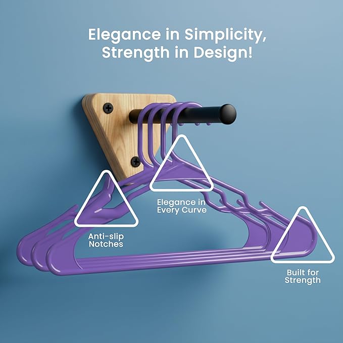 Utopia Home Plastic Hangers 50 Pack - Perfect Space Saving Clothes Hanger - Durable and Strong - Perfect Closet Organizers wi