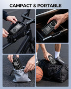 Tire Inflator Portable Air Compressor with Type-C Charging, Digital Pressure Gauge, LED Light, Smart Air Pump for Car, Motorcycle, Bike, Ball