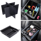 JDMCAR 2PCS Center Console Insert Set Compatible with Toyota Tacoma 2023 2022-2016, Console Armrest Box Insert Tray and Center Console Organizer Divider for Tacoma Accessories