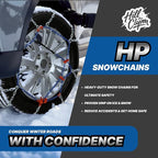 Snow Chains for Pickup Trucks & SUVs Off-road, Heavy Duty Quick Fit & Easy Installation Snow Tire Chains, Portable Reusable E