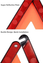 aikko Safety Triangle Kit Road Emergency Warning Reflector Roadside Reflective Early Warning Sign, Foldable 3 Pack of Emergen