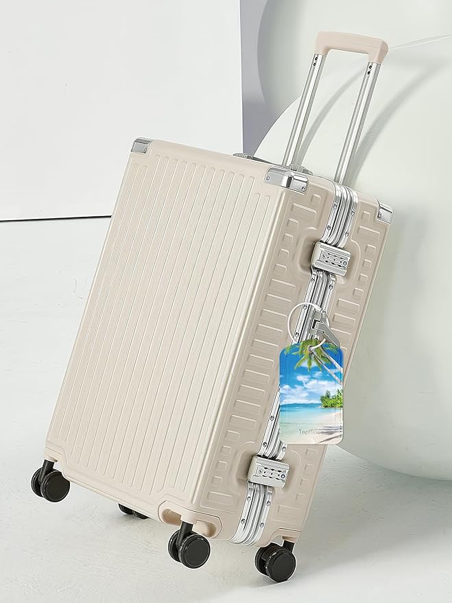 TopMade Smart Luggage Tag with Find My, Premium Leather Luggage Tags for Suitcase, Travel Bags, Backpacks, Anti-Lost Suitcase