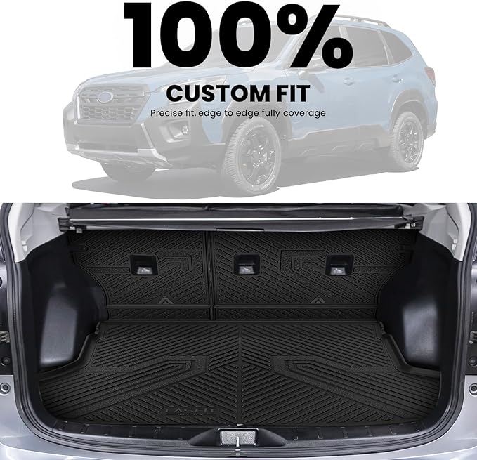 LASFIT Floor Mats & Cargo Mats Fits for Subaru Forester 2019-2024, All Weather TPE Custom Fit Easy Clean Durable Floor Liners for Forester 2019 2020 2021 2022 2023 2024 Car Mats & Trunk Liner, Black
