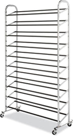 Whitmor 10 Tier Shoe Tower, 50 Pair, Chrome