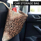 Car Trash Can, Cute Car Trash Bag, Hanging Car Organizer and Storage Bag, Trash Bin for Car Accessories, Vehicle, Travelling, Camping Cute Pink Leopard