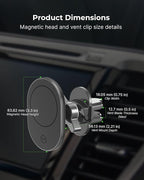 Magsafe Magnetic Phone Car Mount - Magnetic Cell Phone Holder for Car - Perfect for Magsafe Compatible Device iPhone 12-17 & iPhone Air, Galaxy, Smartphone - for Air Vent