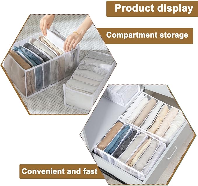 5PCS Wardrobe Clothes Organizer - Foldable Closet Drawer Organizer for Clothes, Portable Closet Organizers and Storage Bins, 