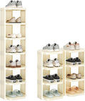 Kitstorack Vertical Shoe Rack: 8 Tiers Stackable Shoe Rack for Closet DIY Free Standing Shoe Organizer Small Shoe Shelf for S