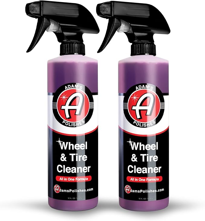 Adam's Polishes Wheel & Tire Cleaner (16oz, Pack of 2) - Professional All in One Tire & Wheel Cleaner Car Wash Well Cleaning 
