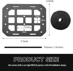 Car Rigid MOLLE Panel, Headrest Rigid Panel Tactical Gear Holder MOLLE EDC Organizer, Modular Storage Pouch Headrest ABS Truck Mount Panel, Universal Car Accessories