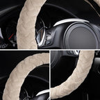 Flying Banner car Steering Wheel Cover Massage Velvet Warm Universal Size 15 inches SUV Truck Anti Slip Odorless Summer Winte