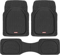Motor Trend FlexTough Floor Mats for Cars, Black Deep Dish All-Weather Car Mats, Waterproof Trim-to Fit Automotive Floor Mats for Cars Trucks SUV, Universal Floor Liner Car Accessories
