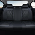Coverado Rear Seat Covers, Leather Seat Cover for Car, Universal Waterproof Automotive Seat Cushion Protector for Most Cars T