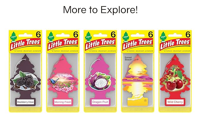 LITTLE TREES Car Air Freshener | Hanging Tree Provides Long Lasting Scent for Auto and Home | 24 Air Fresheners |Cherry Bloss