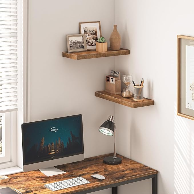 HOOBRO Floating Shelves for Wall, Grid Wall Panel 1.7' x 5.6' Ft Grid Display Rack, Wall Mounted Shelf, Gridwall Panel Displa
