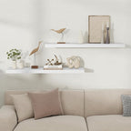 Fun Memories Rustic Floating Wall Shelves, Wall Mounted Wood Storage & Display Shelves for Bathroom, Bedroom, Living Room or 