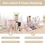Clear Makeup Organizer, Makeup Brushes Storage Case, Cosmetic Display Case Tray, Tiered Skincare Organizer, Acrylic Lipstick 