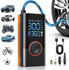 Tire Inflator Portable Air Compressor Cordless Mini Air Pump with Digital Pressure Gauge Inflater 150PSI Fast Inflation (without DC) and Auto Shutoff Function Tires Pump for Cars Motorcycles Bikes