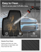 KIWI MASTER Floor Mats for 2011-2023 Dodge Charger RWD/Chrysler 300 RWD, Custom Fit All Weather Car Mats, Heavy Duty TPE Floor Liners, Front & Rear 2 Row, Black