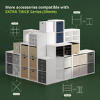 Furinno Cubicle Book Shelf, 5-Cube Bookshelf, Extra Thick Horizontally & Vertically Reversible Bookcase with Open Back, 14.6"