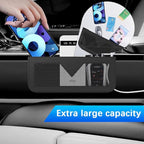 Car Seat Side Pocket Organizer, PU Leather Multifunctional Small Vehicle Console Side Storage Pouch, Automotive Gap Filler Bag for Cell Phone Sunglasses, Universal for SUV RV Truck (Wine Red)