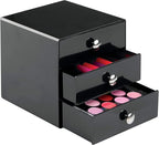 iDesign 35360 3-Drawer Plastic Vanity Organizer, Compact Storage Organization Set for Cosmetics, Dental Supplies, Hair Care, 