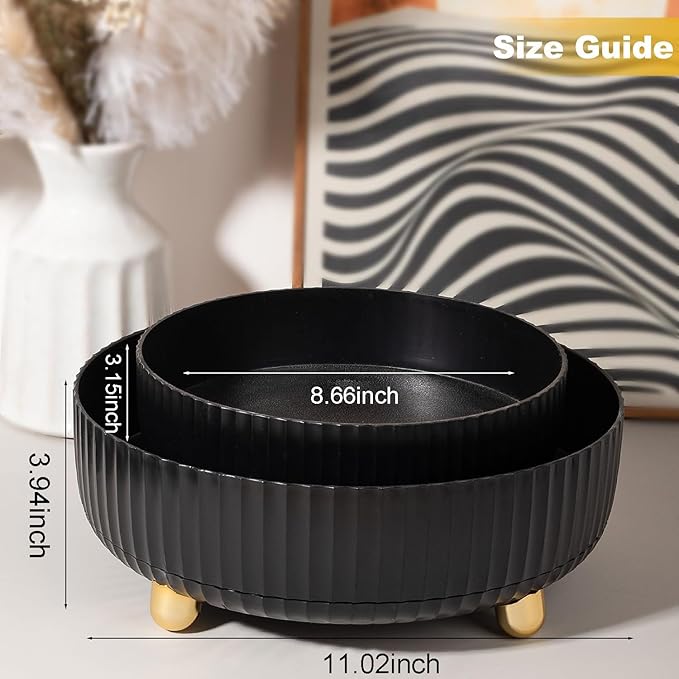 Anyoifax Makeup Perfume Organizer Tray 360 Degree Rotating Lazy Susan Skincare Lotion Organizer Spinning Cosmetics Storage fo
