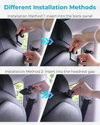Tesla Model 3/Y Back Seat Tablet Mount Fit 6.1-15.6" Devices, 360° Adjustable Metal Ball Car Backseat Tablet Holder for iPad 12.9 Pro/Air/Mini, Galaxy Tab with Thickness Case (Deep Max 1.18'')
