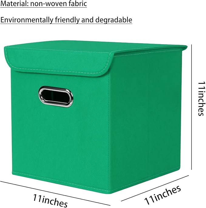 Closet Organizers Fabric Storage Bins With Lids Collapsible Cube Storages Organizer Basket With Handles,Storage Boxes for Clo
