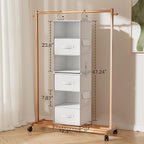 Pipishell 6-Shelf Hanging Closet Organizer with 2 Separable 3-Tier Shelves, 3 Drawers & Side Pockets Closet Organizers and St