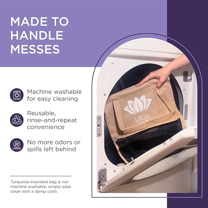 Lotus Original Trolley Reusable Shopping Bags (4-Pack) – Detachable & Reusable Grocery Bags Foldable with Insulated Grocery Bag & Egg/Wine Holder – Washable Shopping Totes to Save Time & Easy Storage