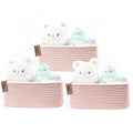 COMFY-HOMI 13" x 8.5" x 5.1"Storage Baskets for Organizing | Cotton Rope Woven Basket | Toy Storage Bin Box | Basket for Shel