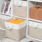 13 x 13 Inch Storage Cubes，6 Pack Cube Storage Bins for Shelves，Fabric Collapsible Storage Bins with Handles, Foldable Storag