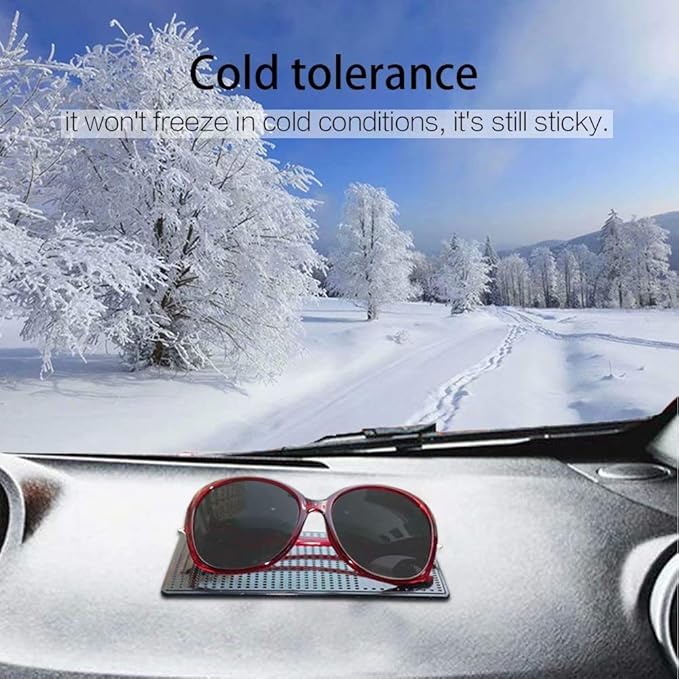 Sticky Dash Pad (4 Pack), Removable and Traceless Car Dashboard Mat with Heat Resistant, Sticky Non-Slip Dashboard Gel Pad fo
