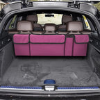 BELOMI Car Trunk Organizer, Auto Waterproof Sturdy Backseat Hanging Large Storage Collapsible Cargo Bag with Anti-Slip