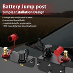 Battery Jump Post Kit with 59.06inch Cable and Metal Insulation Mounting Bracket,Outdoor Heavy Duty Remote Battery Charging Posts Battery Terminals Relocation Kit(Side Mount Kit)