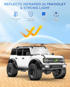 Windshield Sun Shade for 2021-2025 2026 Ford Bronco 4 Door Side Rear Window Shade Cover Sun Visor Shield Privacy Protection Keep Vehicle Cool Black 7PCS