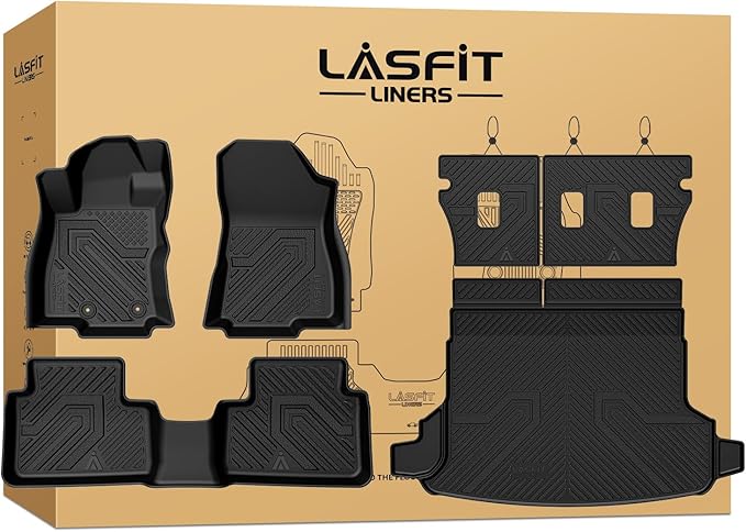 LASFIT Floor Mats & Seatback & Cargo Mats for Subaru Forester 2025-2026 (Not Fit Hybrid & 2025 Wilderness), All Weather TPE Custom Fit Floor Liners for Forester 2025-2026 Gas Backrest and Trunk Mat
