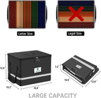 Fireproof File Box with Lock, 5200°F Document Box Storage Organizer, Suitable for Hanging File Folders in Letter Size, Collap