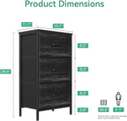 AODK Dresser for Bedroom Nightstand Small Dressers Chest of Drawers End Table for Living Room, Closet Dresser with 3 Storage 