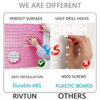 Pegboard Combination Kit for Wall Organizer, Wall Mounted Peg Board Kits for Kitchen, Bedroom, Office, &Bathroom, 4 Pieces Bl