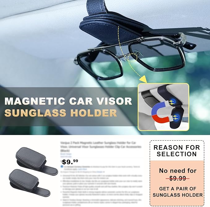 Car Seat Gap Filler Organizer 2 Pack with Hook & Emergency Window Breaker, 3-in-1 Safety Seat Gap Filler Prevents Phone Keys from Falling, Dual Storage, Includes 2 Sunglass Holders (Black)