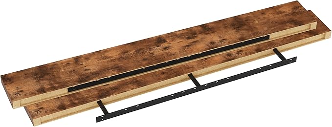 Ballucci Floating Shelves, 55" Wood Wall Shelf Set of 2, with Invisible Brackets for Bathroom, Living Room, Bedroom, Kitchen,
