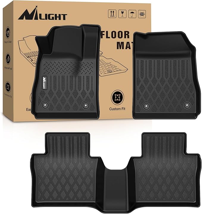 Nilight TPE Floor Mats for Chevy Impala 2014 2015 2016 2017 2018 2019 2020 (Not for Vinyl Floors) All Weather Custom Fit Heavy Duty Floor Liners