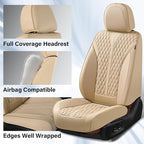 Coverado Seat Covers Front Seats, Waterproof Car Seat Covers, Luxury Leather Seat Covers for Cars, Automotive Seat Covers Lea